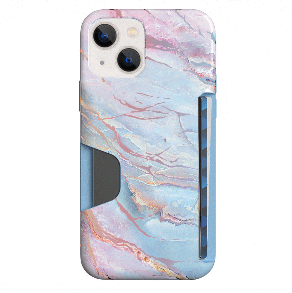 Holo Moonstone iPhone Wallet Case - Slim Protective Phone Cover with Card Holder - Perfect for Everyday Use, Travel, and Shopping