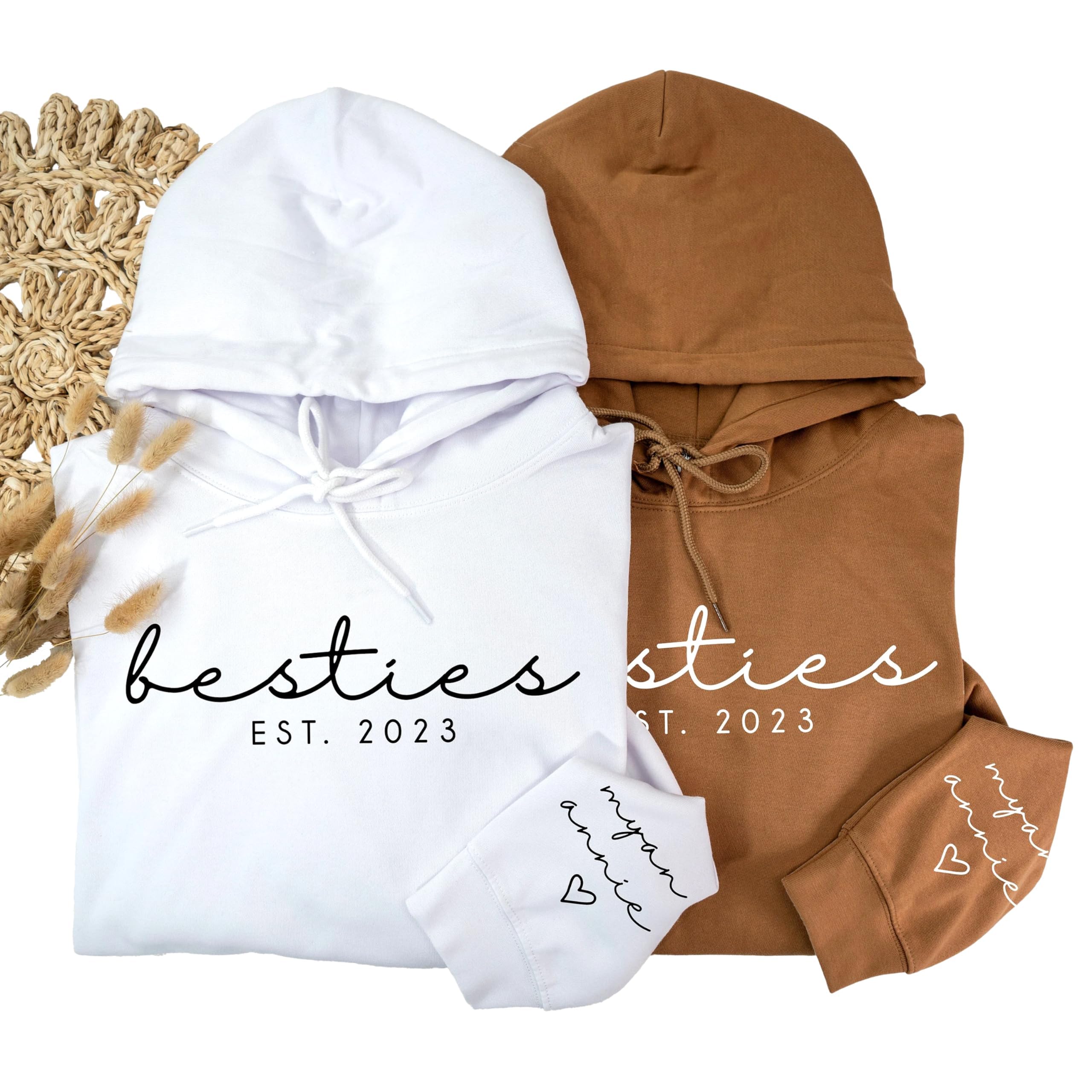 Best Friend Hoodie - Matching BFF Gifts for Women & Girls - Birthday Present for Besties