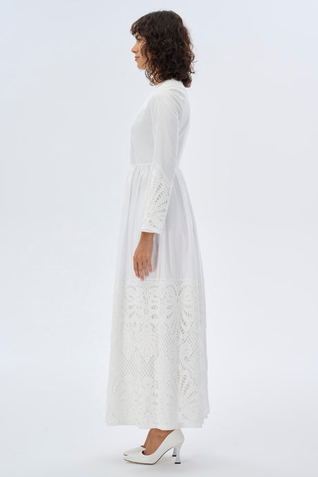 Elegant Flowy Maxi Dress for Women - White & Black - Perfect for Summer, Beach, Weddings & Special Occasions