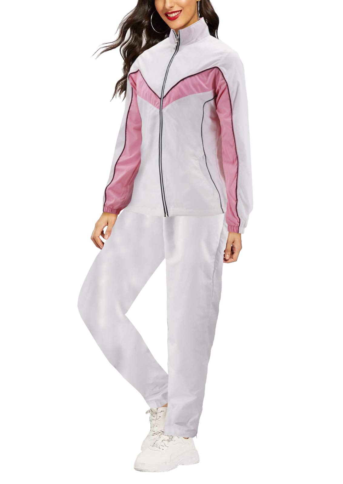 Women's Casual Jogger Pants & Tracksuit Set - Gym Workout Running Fitness Straight Leg Activewear for Yoga, Walking & Lounge Wear