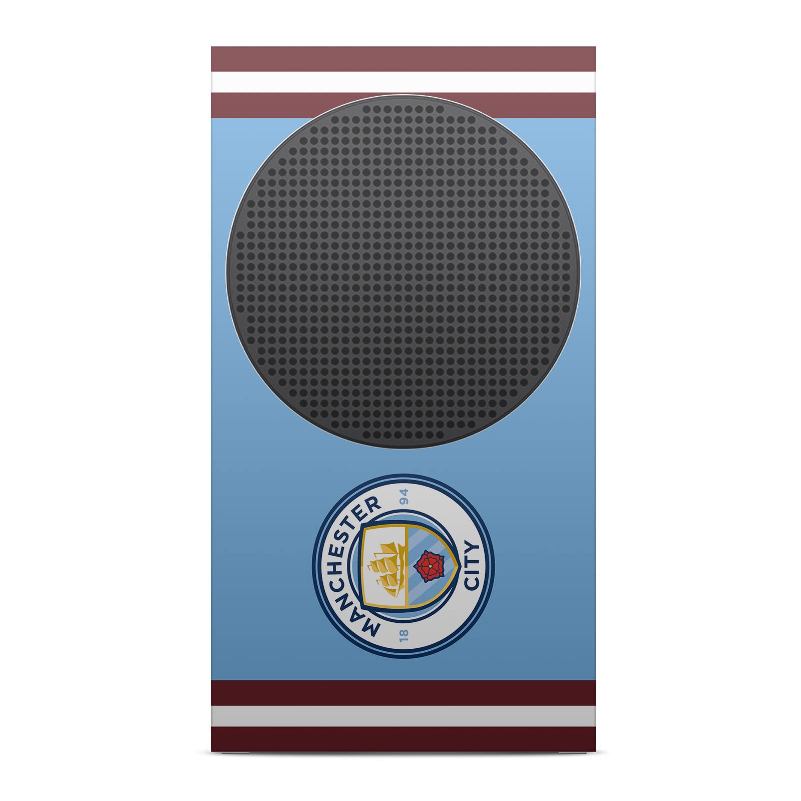 Official Manchester City FC 2022/23 Home Jersey Logo Vinyl Skin Gaming Sticker Decal Compatible with Xbox Series S Console & Controller - Perfect for Gamers and Football Fans