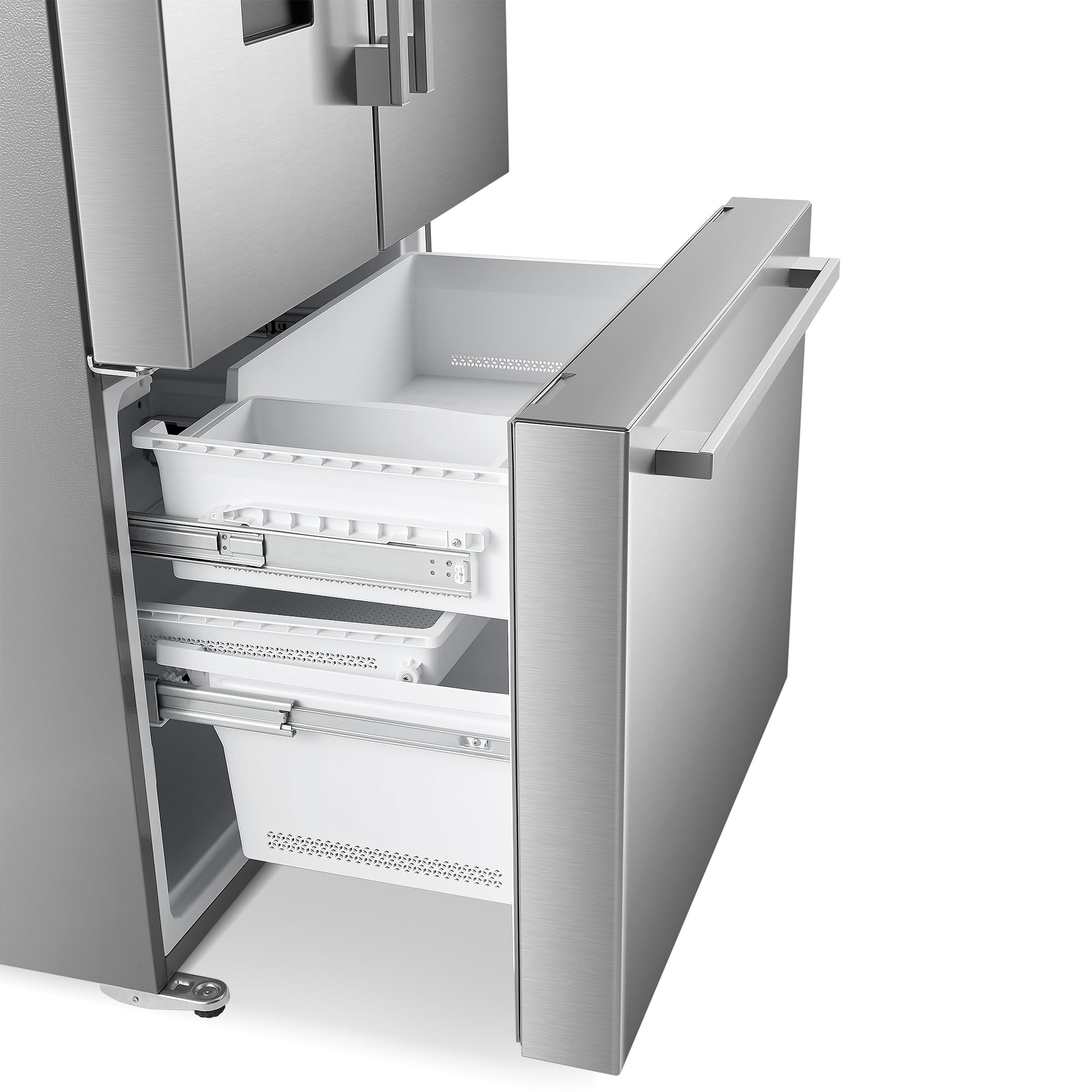 COSMO COS-FDR223GWSS 36-Inch Stainless Steel Counter-Depth French Door Refrigerator with Built-In Water Dispenser & Automatic Ice Maker - Perfect for Modern Kitchens, Entertaining & Family Use