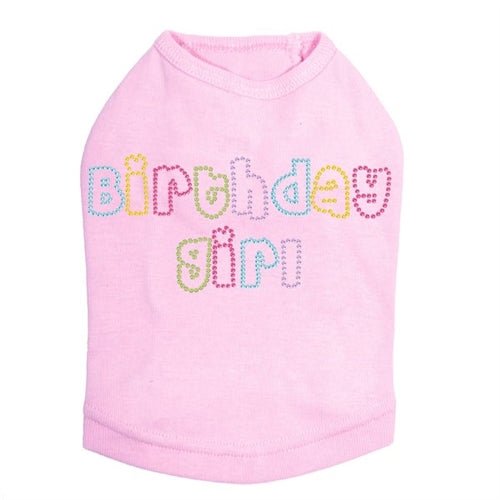 Birthday Girl Multicolor Dog Tank Top - Fun & Vibrant Pet Apparel for Birthday Parties & Special Occasions