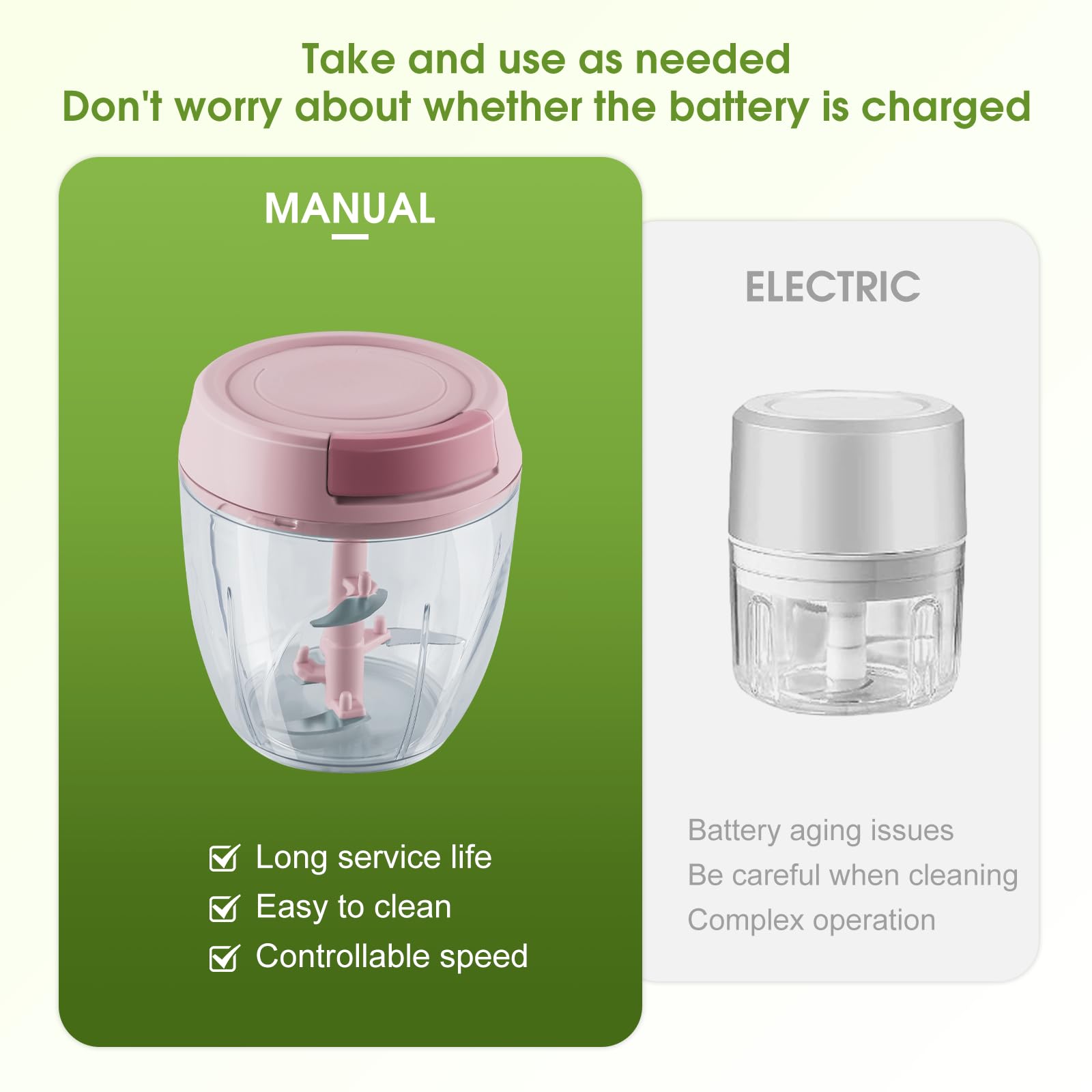 Premium Manual Food Chopper - 900ML Vegetable Cutter for Onions, Garlic, Herbs & Veggies - Kitchen Dicer Grinder with Container - Perfect for Meal Prep, Salads & Cooking