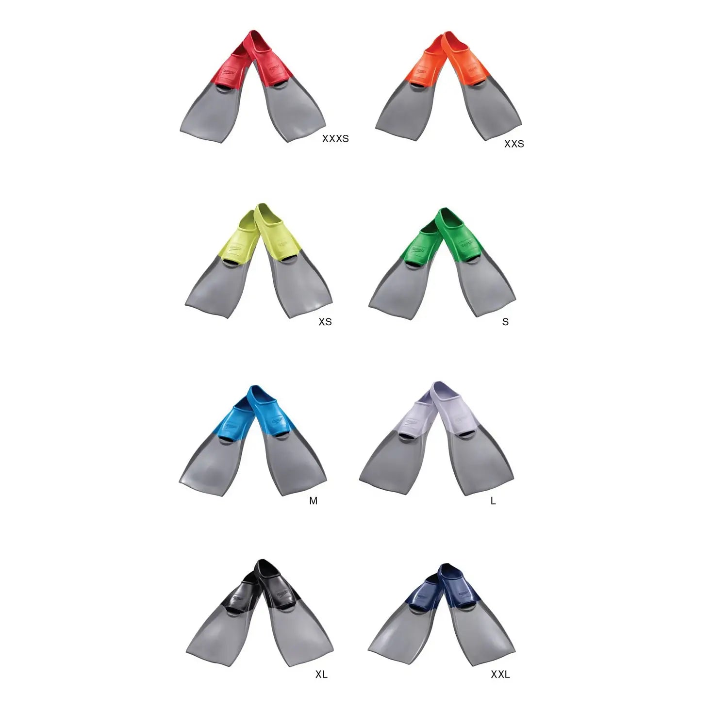 Speedo Trialon Rubber Swim Fins - Lightweight Training Fins for Swimming, Snorkeling & Pool Workouts - Perfect for Adults & Kids Water Sports