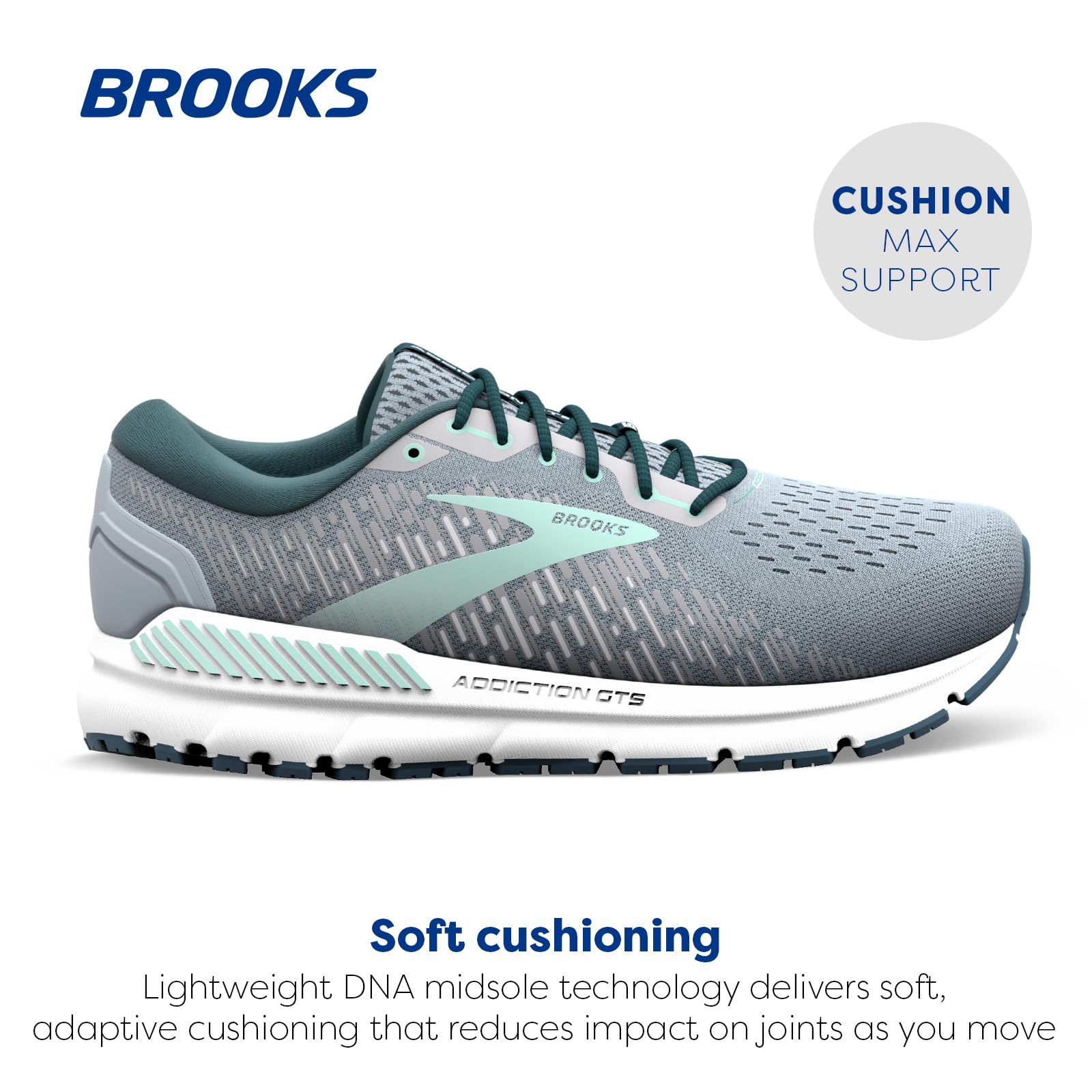 Brooks Women's Addiction GTS 15 Supportive Running Shoes - Stability & Cushion for Overpronation - Perfect for Road Running, Jogging & Daily Walking