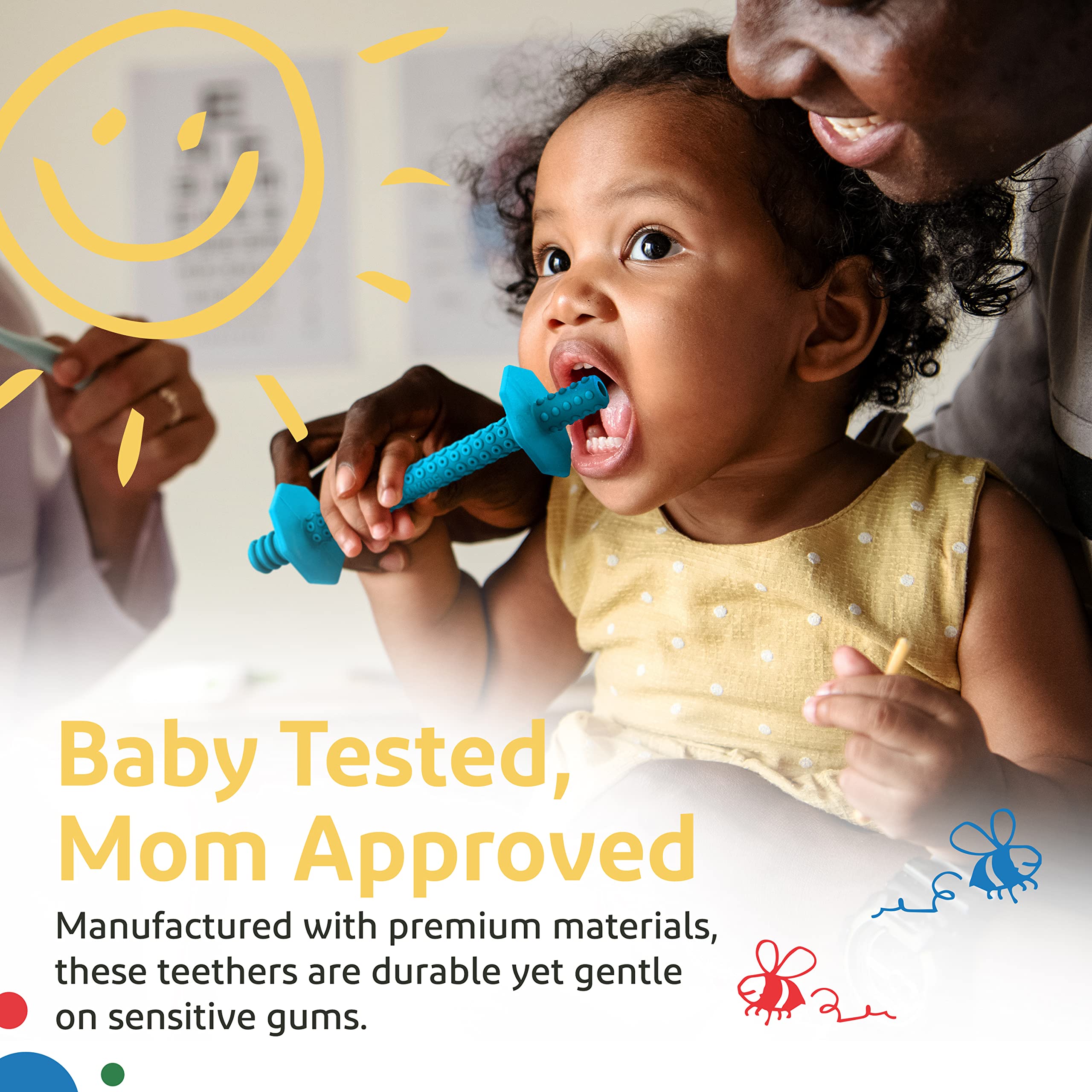 Organic Hollow Teething Tubes for Babies 6-12 Months | Safe BPA-Free Teether Toys for Soothing Sore Gums | Baby Teething Sticks & Straws for Infants | Perfect for Daycare, Travel & On-the-Go Relief (Autumn Collection)