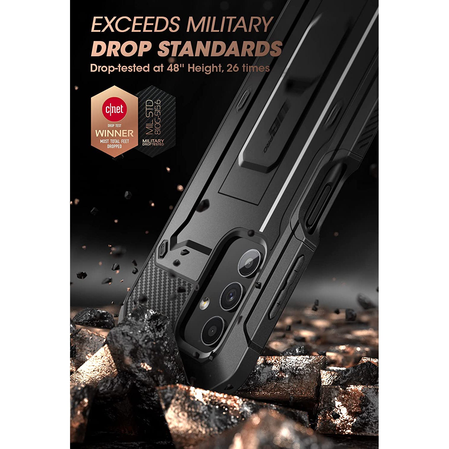 Samsung Galaxy A13 Case - Unicorn Beetle Pro Rugged Holster Protective Cover (Black) | Shockproof, Military-Grade Protection for Everyday Use & Outdoor Activities