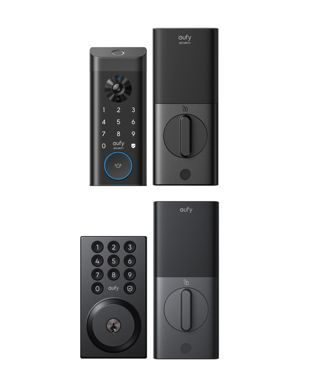 eufy Security Video Smart Lock E330 - 3-in-1 Smart Door Lock with Camera, Doorbell & Fingerprint Keyless Entry | Built-in WiFi Deadbolt | Easy Installation for Front Door Security | Perfect for Home, Apartment & Airbnb Smart Access Control