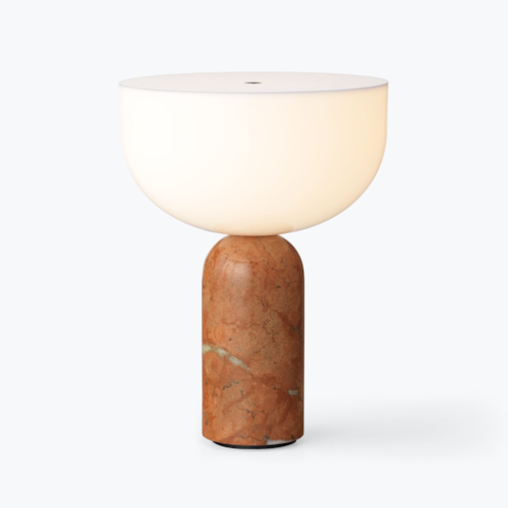 NEW WORKS Kizu Portable Table Lamp - Modern Breccia Pernice Marble Design for Bedroom, Living Room & Office | USB Rechargeable LED Night Light
