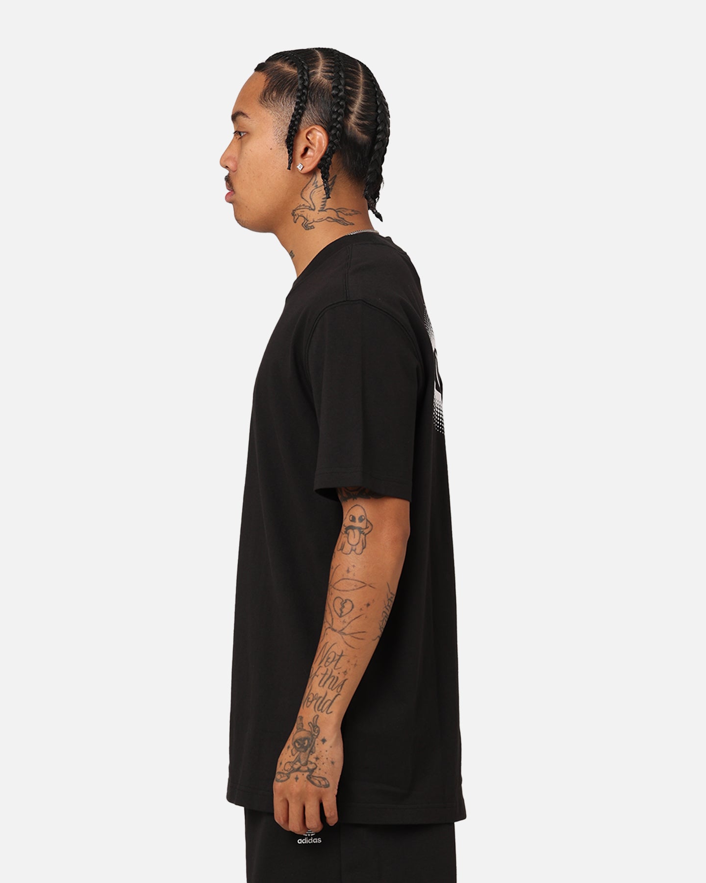 Adidas Rekive Graphic T-Shirt for Men - Black Cotton Short Sleeve Tee - Casual Wear, Street Style & Everyday Outfits