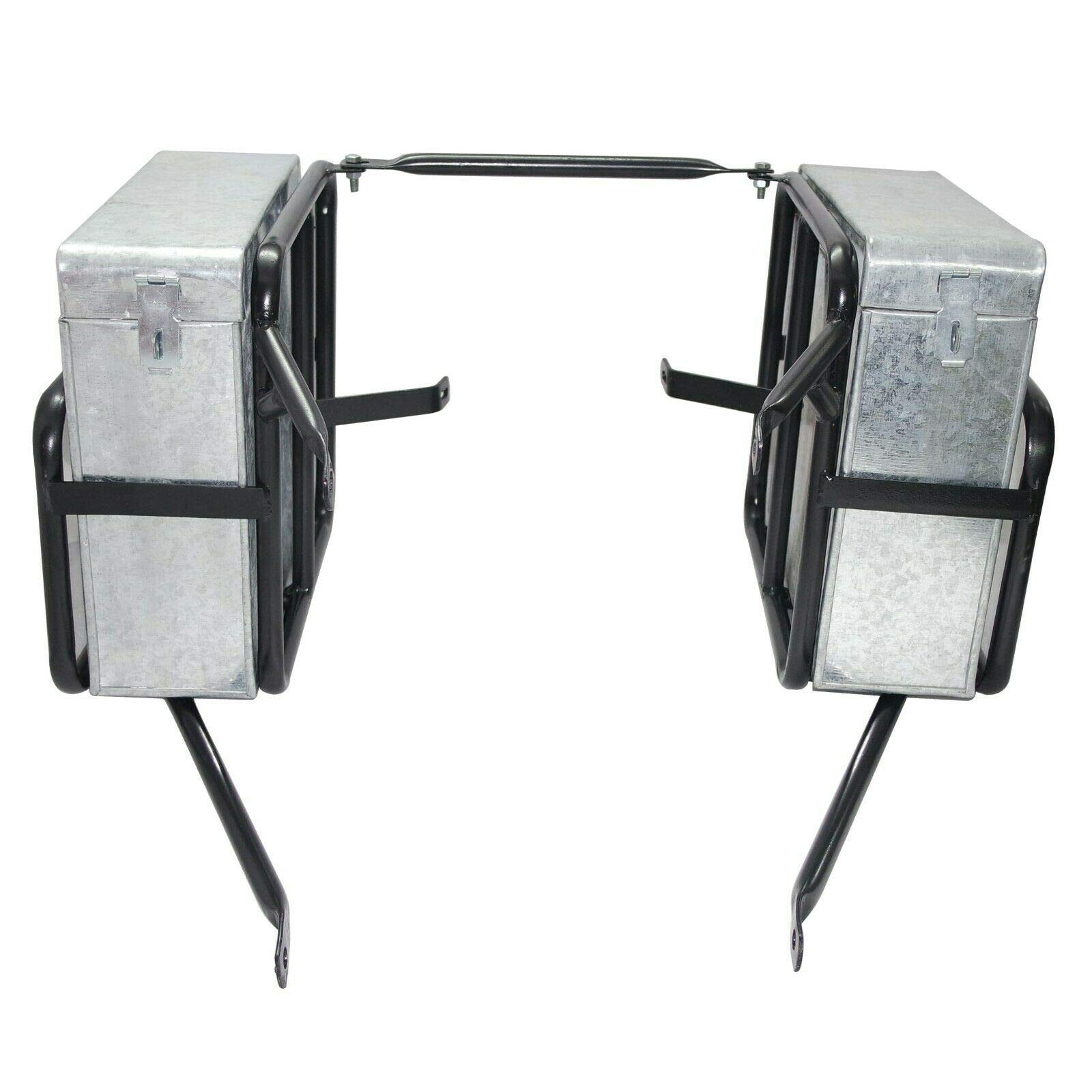 Royal Enfield UCE Motorcycle Luggage Pannier Carrier Set with Lockable Case Box - Durable Side Bags for Adventure Touring & Long-Distance Travel