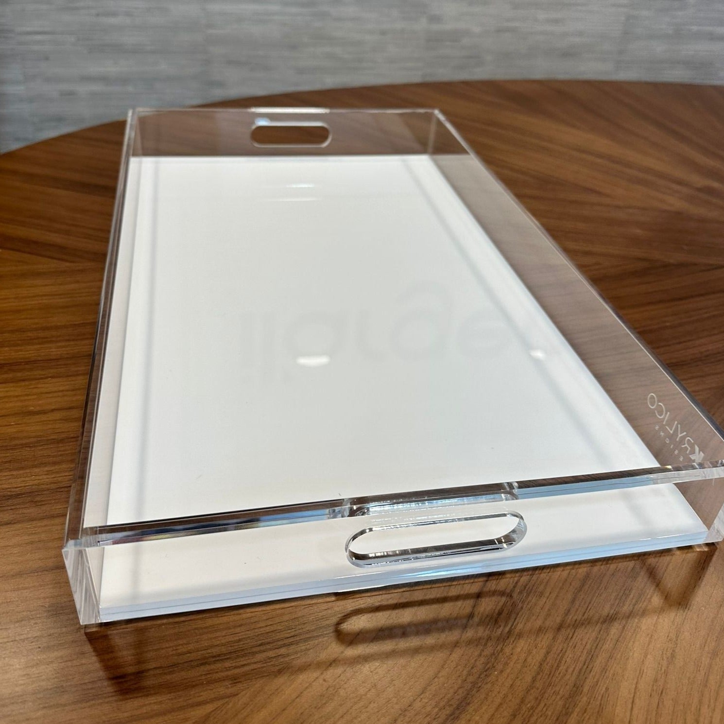 Large White Acrylic Serving Tray - Perfect for Brunch, Entertaining & Home Decor | Durable & Stylish Serving Platter