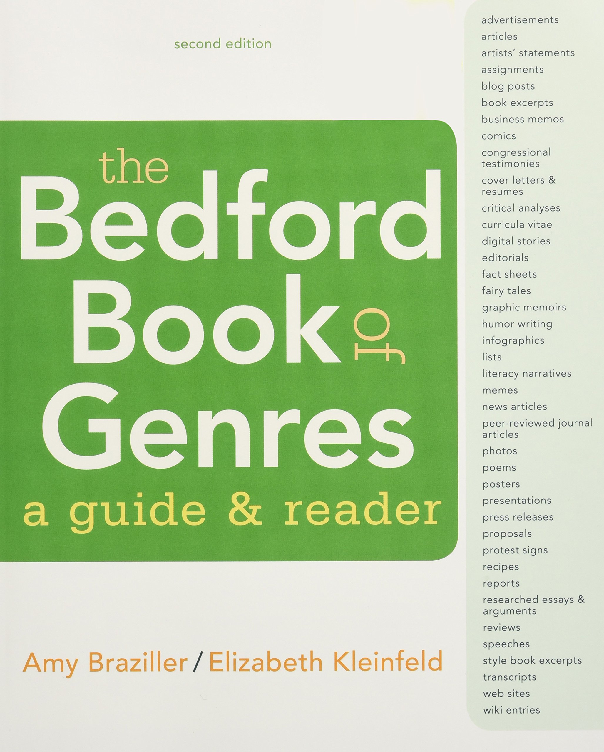 The Bedford Book of Genres: Comprehensive Guide & Reader for College Writing Courses - Perfect for English Composition, Creative Writing & Academic Studies