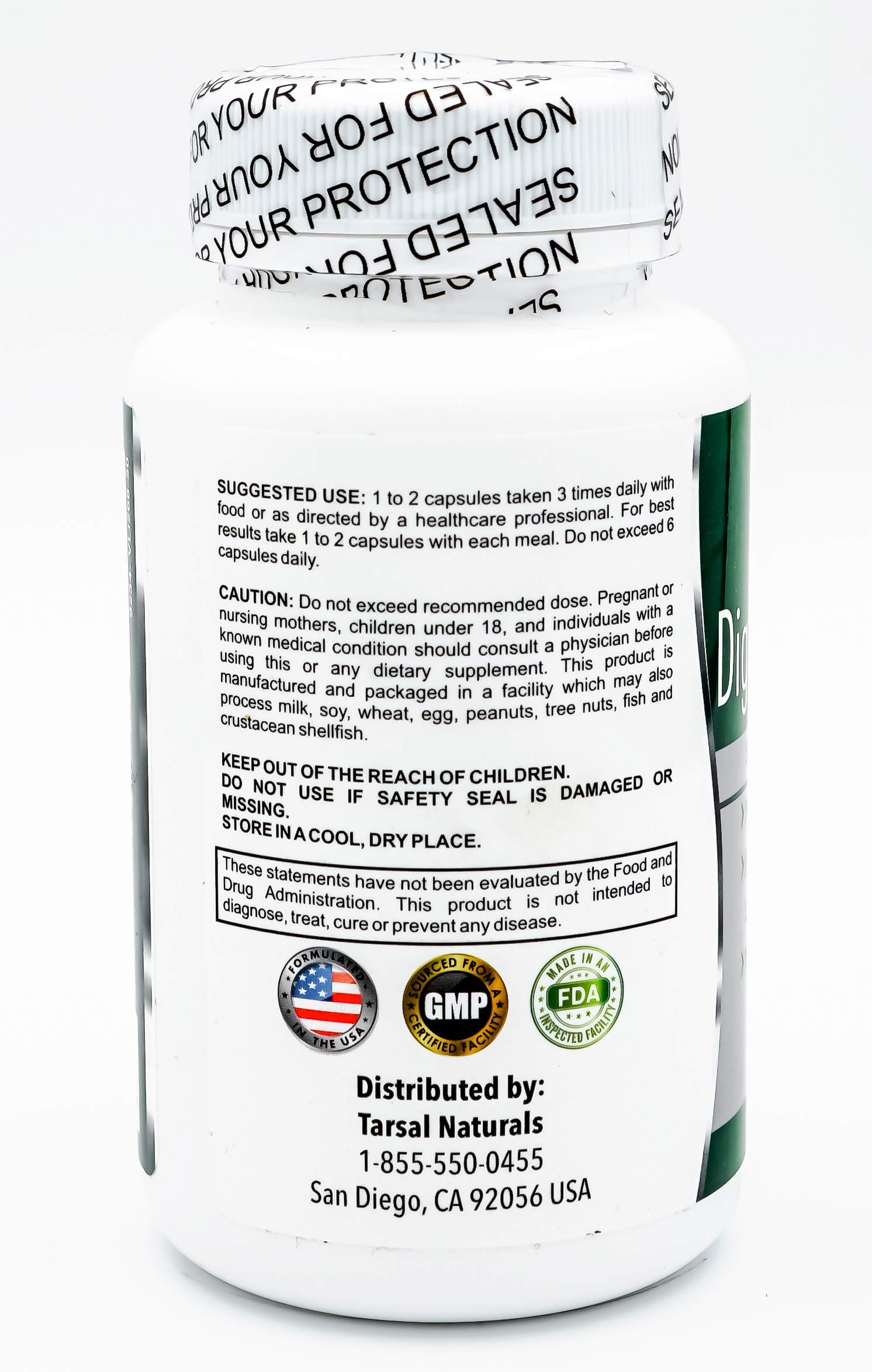 Digestive Enzymes 50 Capsules - Amylase, Protease & Lipase Formula for Carb, Protein & Fat Breakdown | Gluten-Free, Made in USA | Supports Healthy Digestion & Gut Health | Ideal for Meals, Bloating Relief & Nutrient Absorption