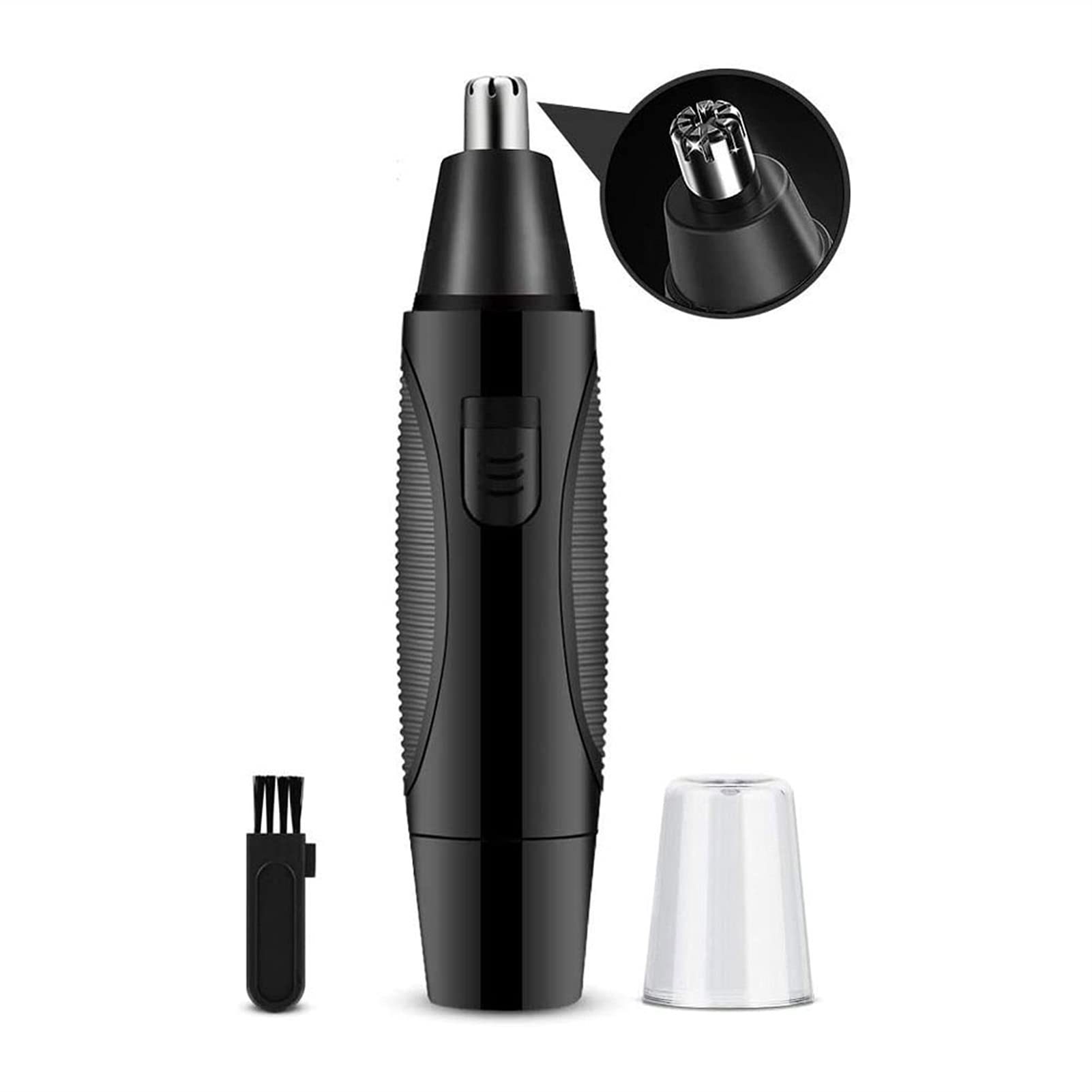 Painless Ear & Nose Hair Trimmer for Men & Women - Waterproof Eyebrow & Facial Hair Grooming Kit with Battery - Perfect for Travel, Home & Personal Care