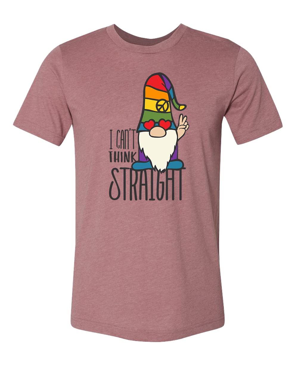 LGBTQ+ Pride T-Shirts - Funny 'I Can't Think Straight' & Gay Gnome Graphic Tees for Pride Month - Lesbian, Bisexual, Queer & Rainbow Apparel - Perfect for Pride Parades, LGBTQ Events & Ally Support