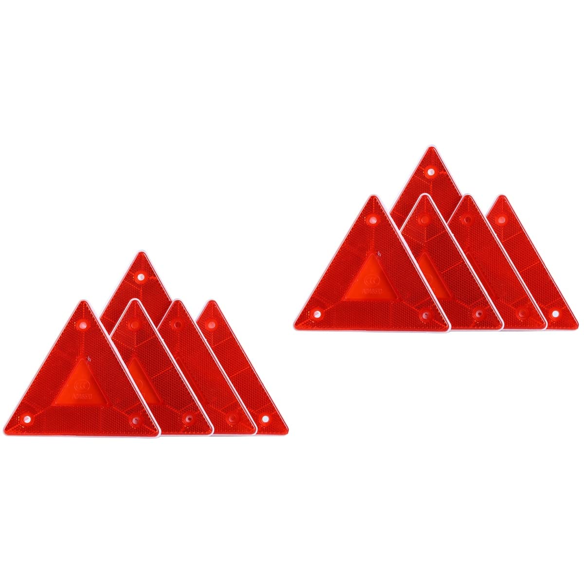 FAVOMOTO 10-Pack Slow Moving Vehicle Signs - Red Reflective Triangle Safety Stickers for Trucks, Cars & Golf Carts - High Visibility Warning Decals for Road Safety (Ideal for Farm Equipment, Construction Vehicles & Low-Speed Transportation)