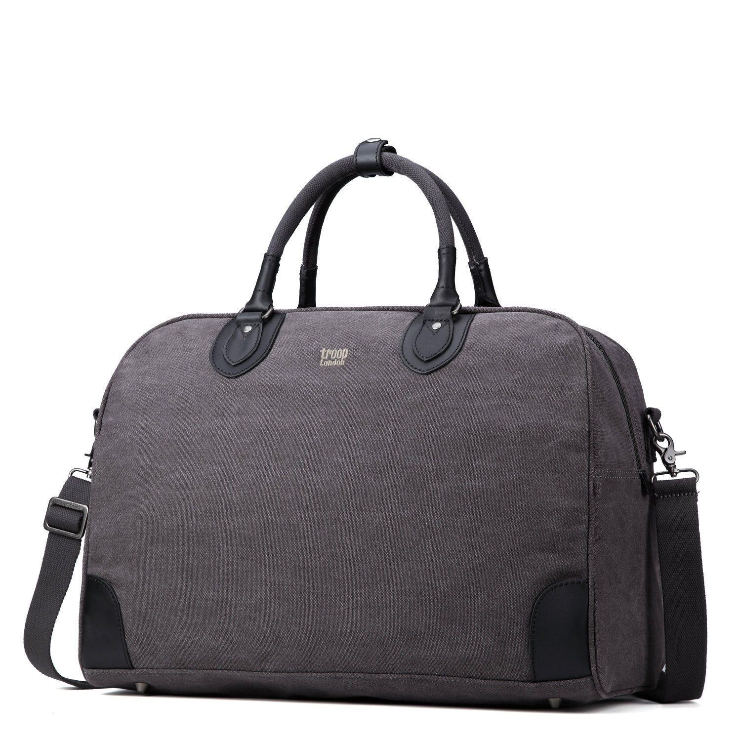 TRP0263 Troop London Classic Canvas Holdall - Large Durable Travel Duffel Bag for Gym, Weekend Trips & Outdoor Adventures