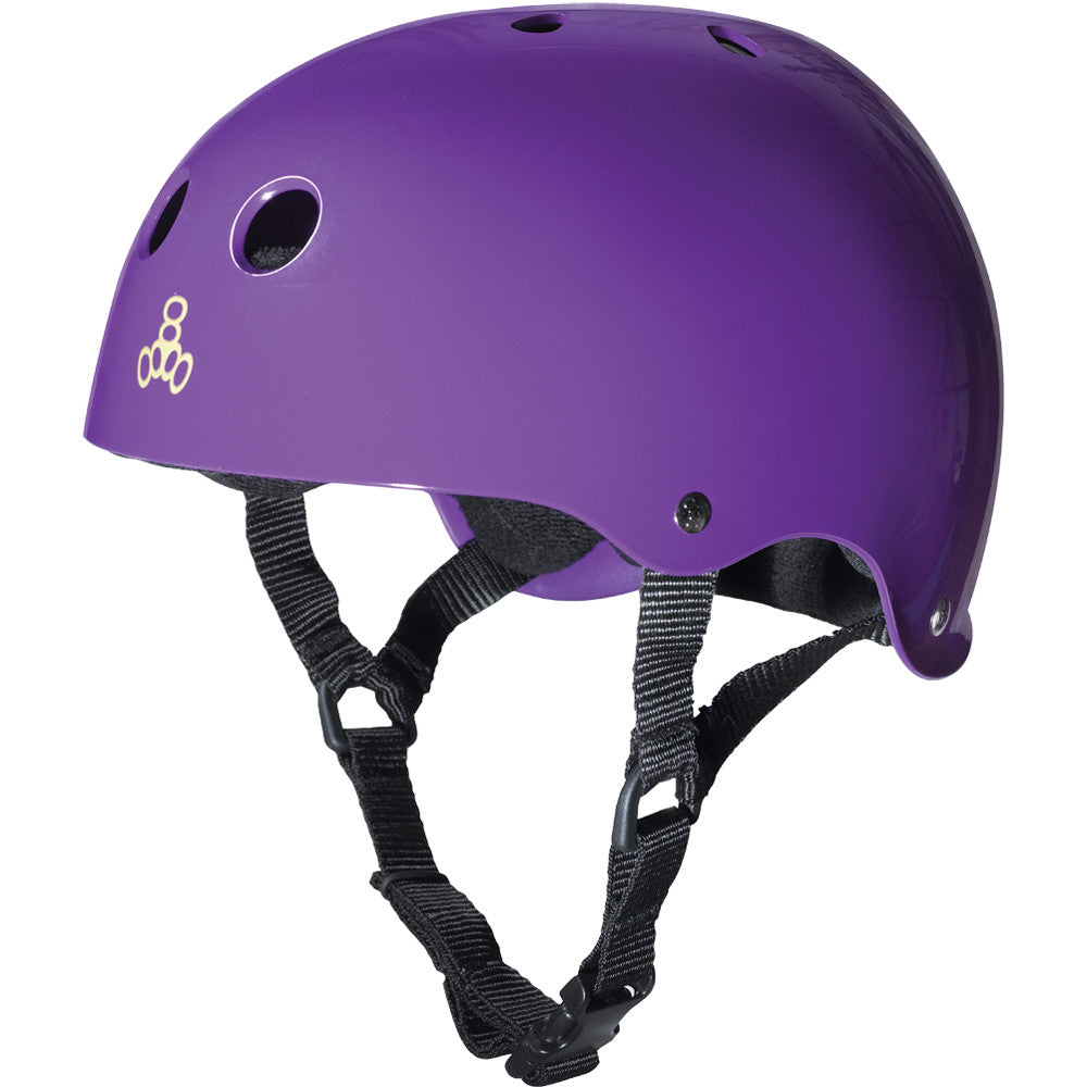 Triple 8 Sweatsaver Glossy Skateboard Helmet - Certified Safety Gear for Skateboarding, Roller Skating & Scooter Riding - Perfect for Outdoor Sports & Urban Commuting