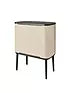 Brabantia Bo Touch Bin 36L Stainless Steel Trash Can with Lid - 9.5 Gallon Kitchen Waste Bin for Home, Office & Bathroom - Elegant Beige Design