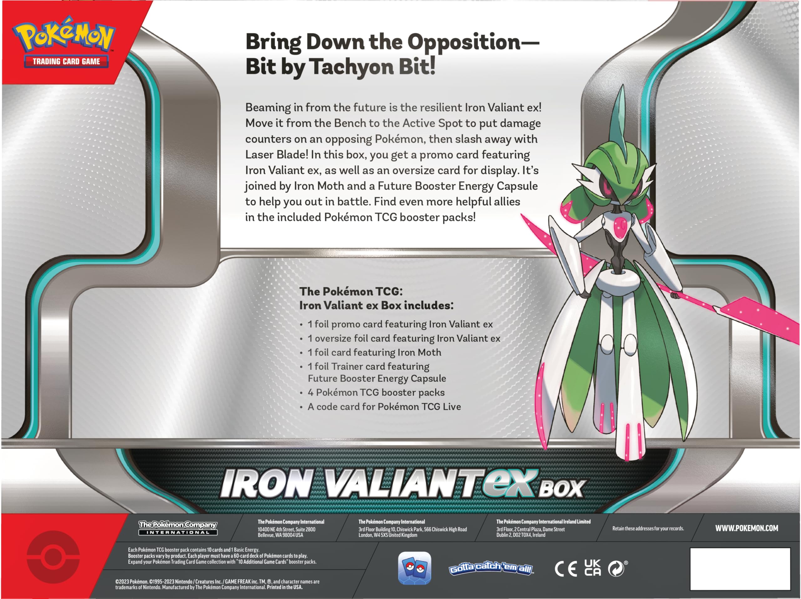 Pokemon TCG Iron Valiant ex Trading Card Game Box - Collectible Cards for Battles & Deck Building | Perfect for Pokemon Fans & TCG Players