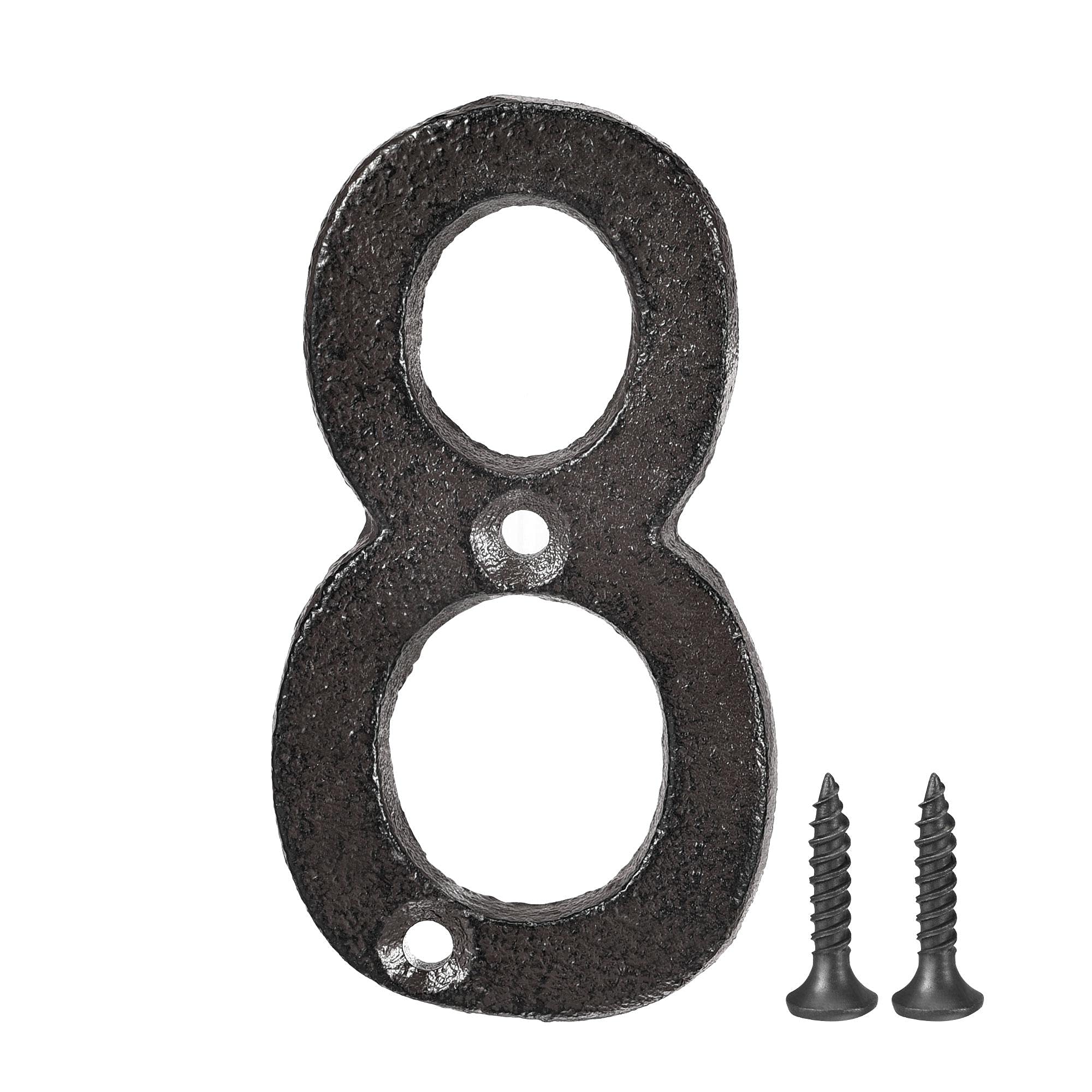 3 Inch Cast Iron House Number 8 - Durable Address Plaque for Home, Hotel & Mailbox - Perfect for Front Door, Garden Gate & Property Identification