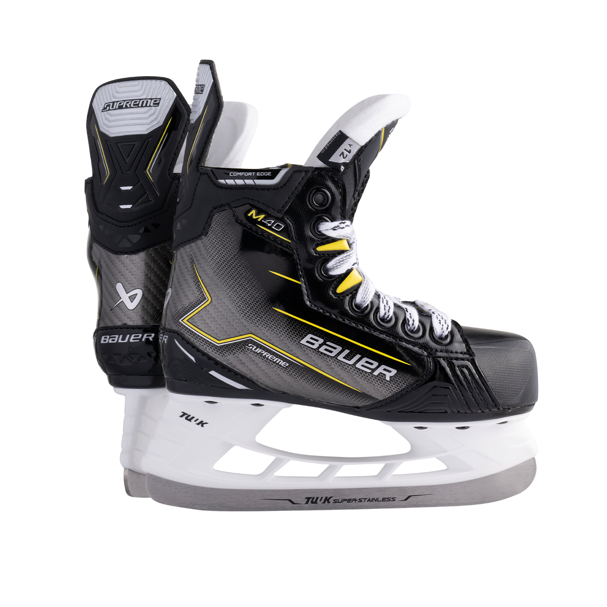 Bauer Supreme M40 Youth Ice Hockey Skates - Lightweight & Durable for Kids & Teens - Perfect for Ice Rinks & Hockey Practice