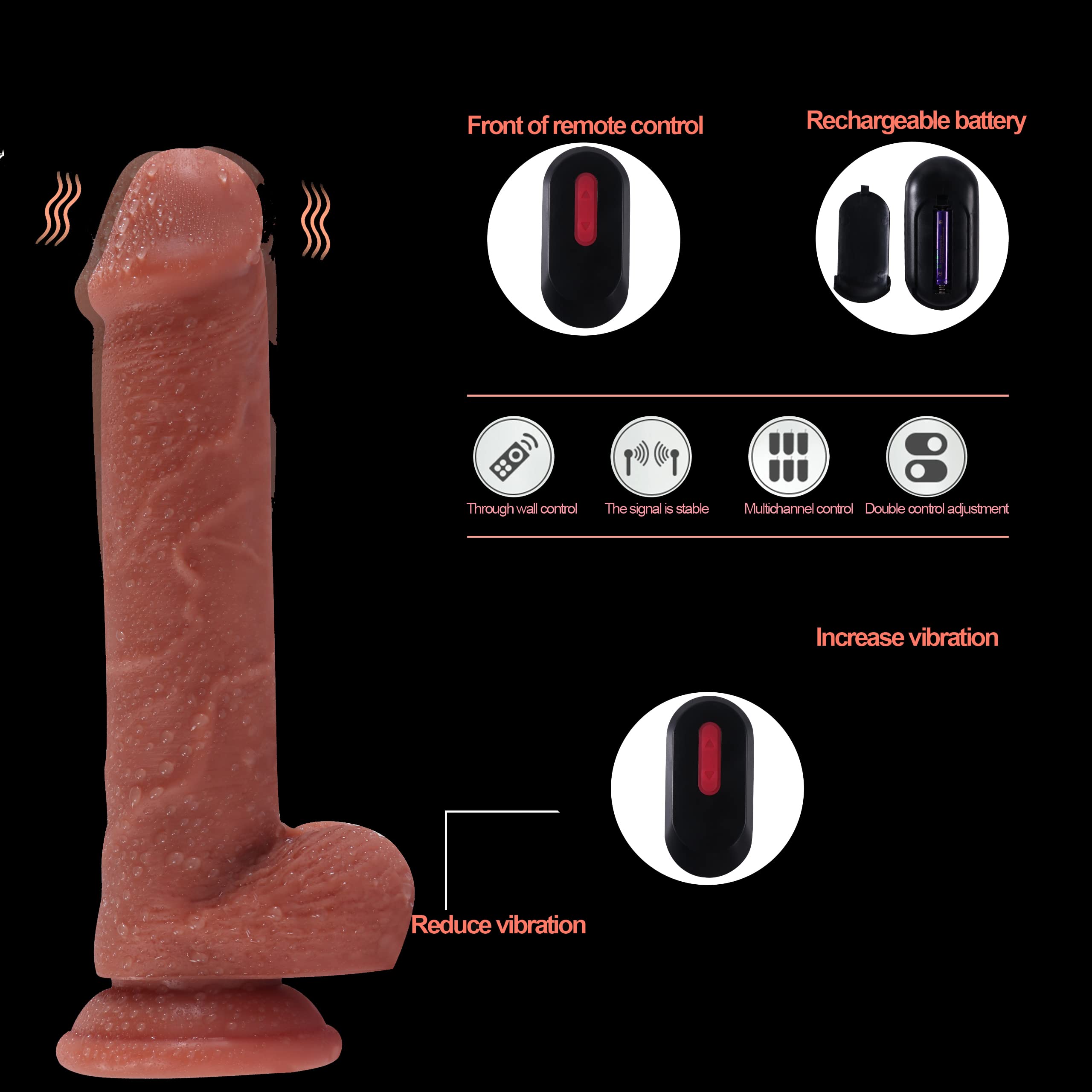 Realistic Ejaculating Dildo with 10 Vibrating Modes - 8.5 Inch Squirting Dildo & G-Spot Stimulator for Women | Electric Anal Plug Adult Sex Toy for Couples Play and Solo Pleasure