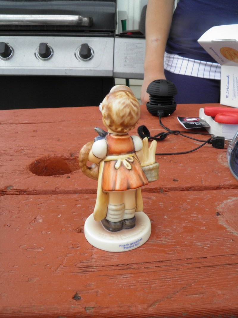 Authentic M.I. Hummel Pretzel Girl Figurine - Hand-Painted German Porcelain Collectible - Perfect for Home Decor, Gift Giving & Collector's Display