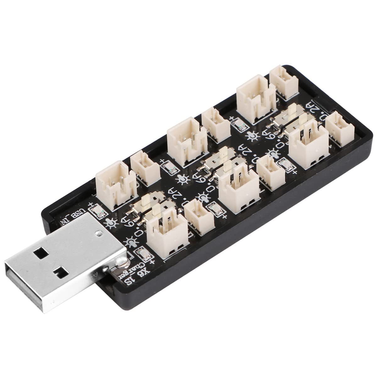CrazyPony 6 Channel 1S LiPo USB Charger - Fast Charging for Tiny Whoop, Blade Inductrix & Micro JST Connectors - Perfect for FPV Drones, RC Toys & Micro Quadcopters