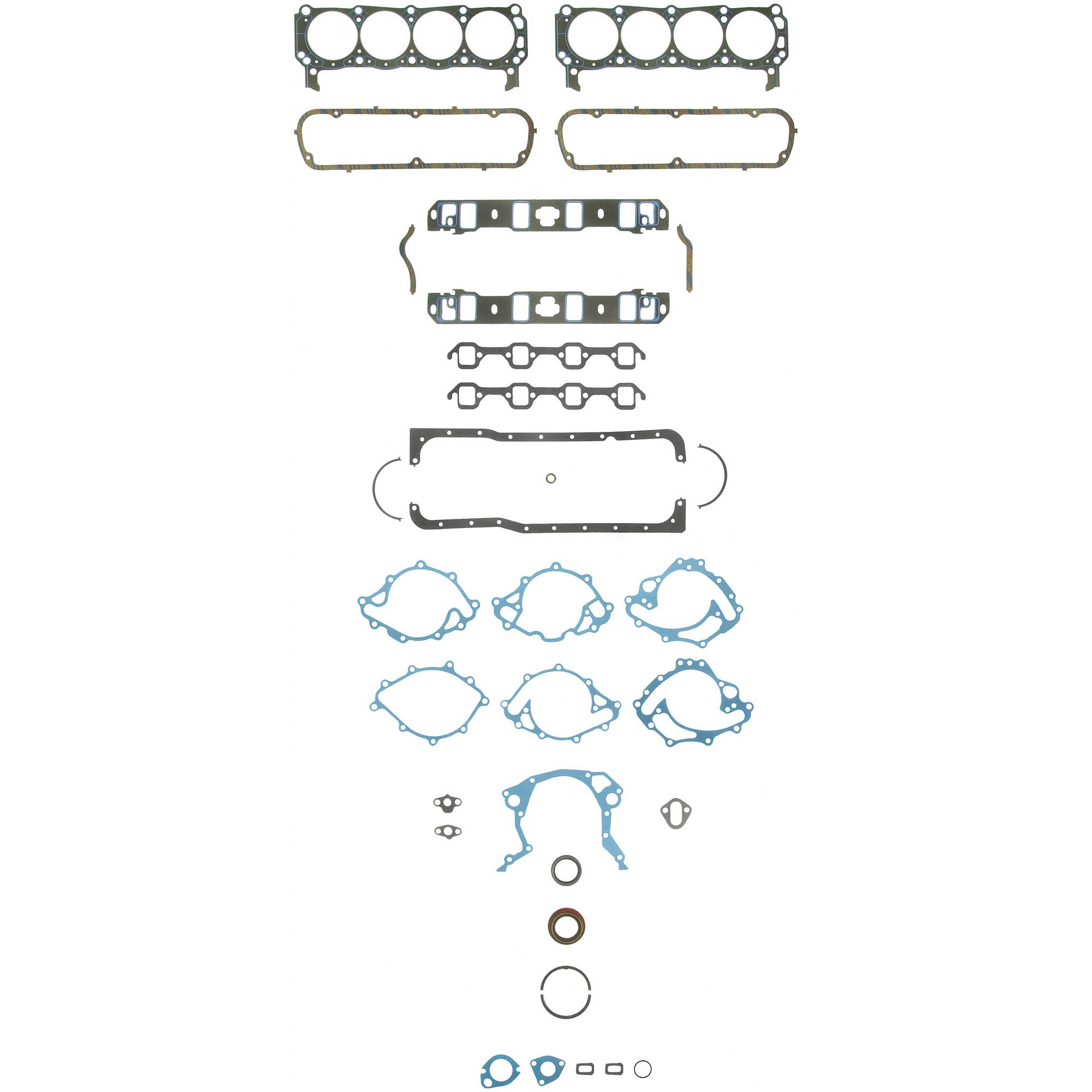 FEL-PRO 2804 Complete Engine Gasket Set - High-Performance Seal Kit for Ford, Chevy & Dodge Vehicles - Perfect for Engine Rebuilds & Repairs
