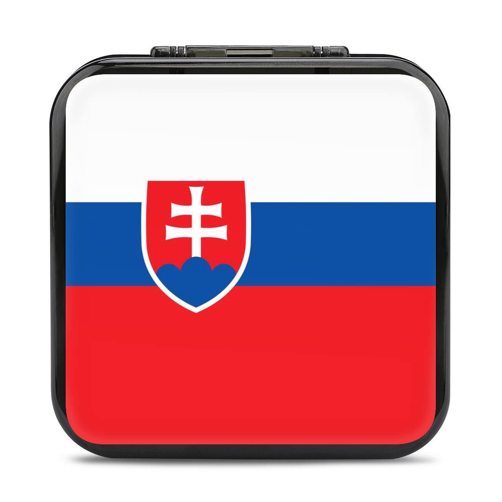 Slovakia Flag Themed Nintendo Switch Game Card Case - 24 Card Holder Storage Box for Travel, Home & On-the-Go Gaming Protection