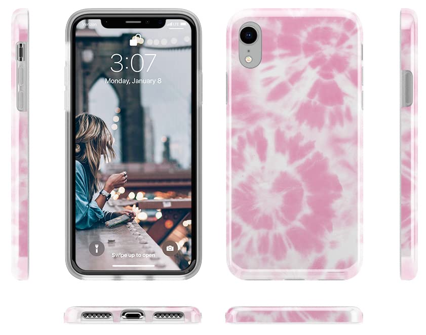 Casely iPhone XR Case - Light Pink Tie Dye Protective Phone Cover | Shockproof & Scratch Resistant | Perfect for Everyday Use, Travel & Outdoor Activities