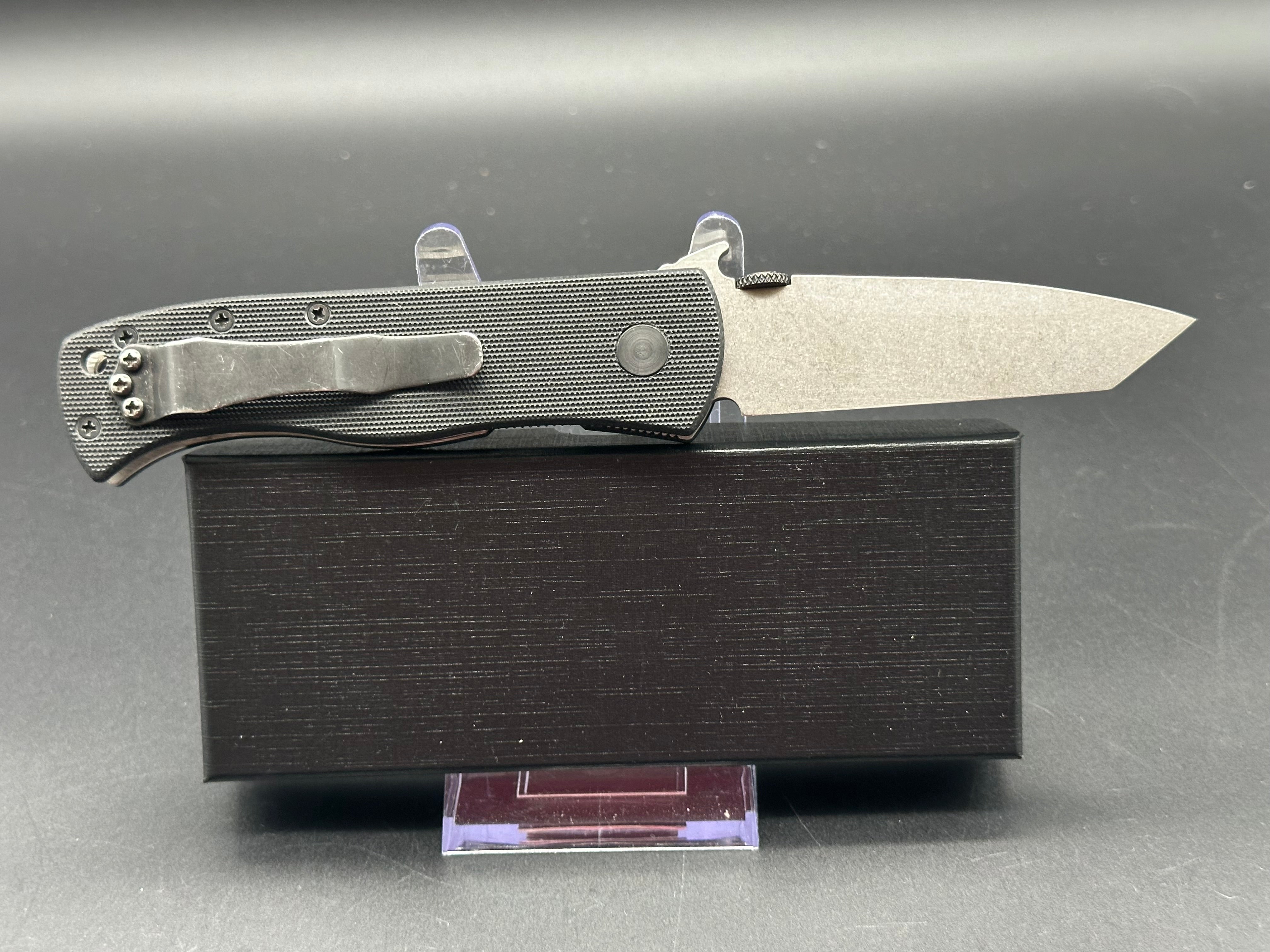 EMERSON CQC-7BW Folding Knife - Black G10 Handle & 154CM Stainless Steel Blade - EDC, Outdoor, Camping, Survival Gear