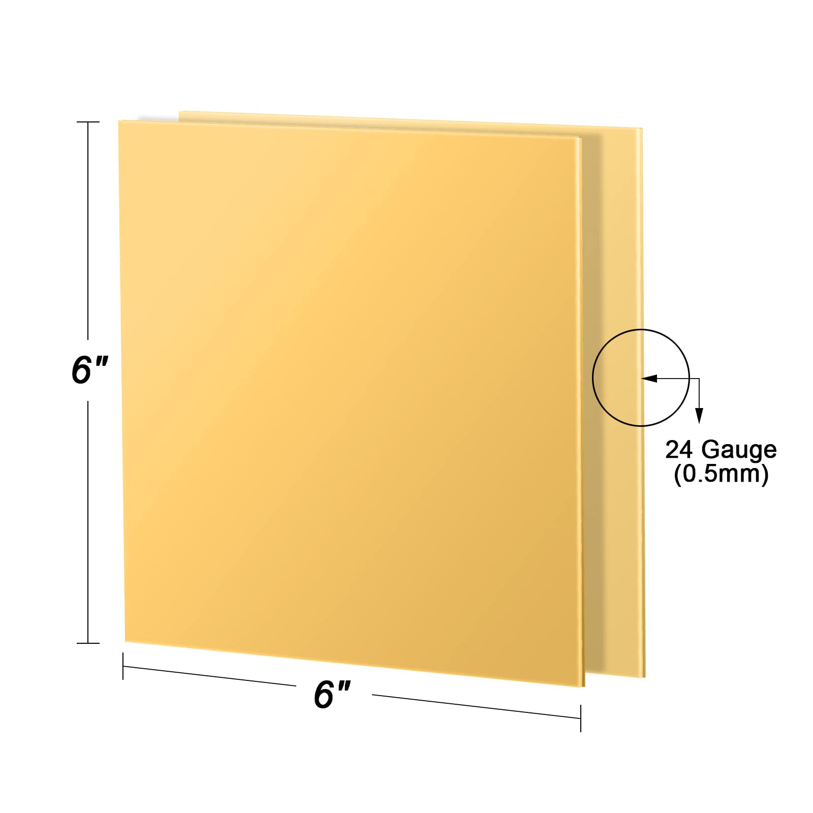 2 Pcs Brass Sheet, 6