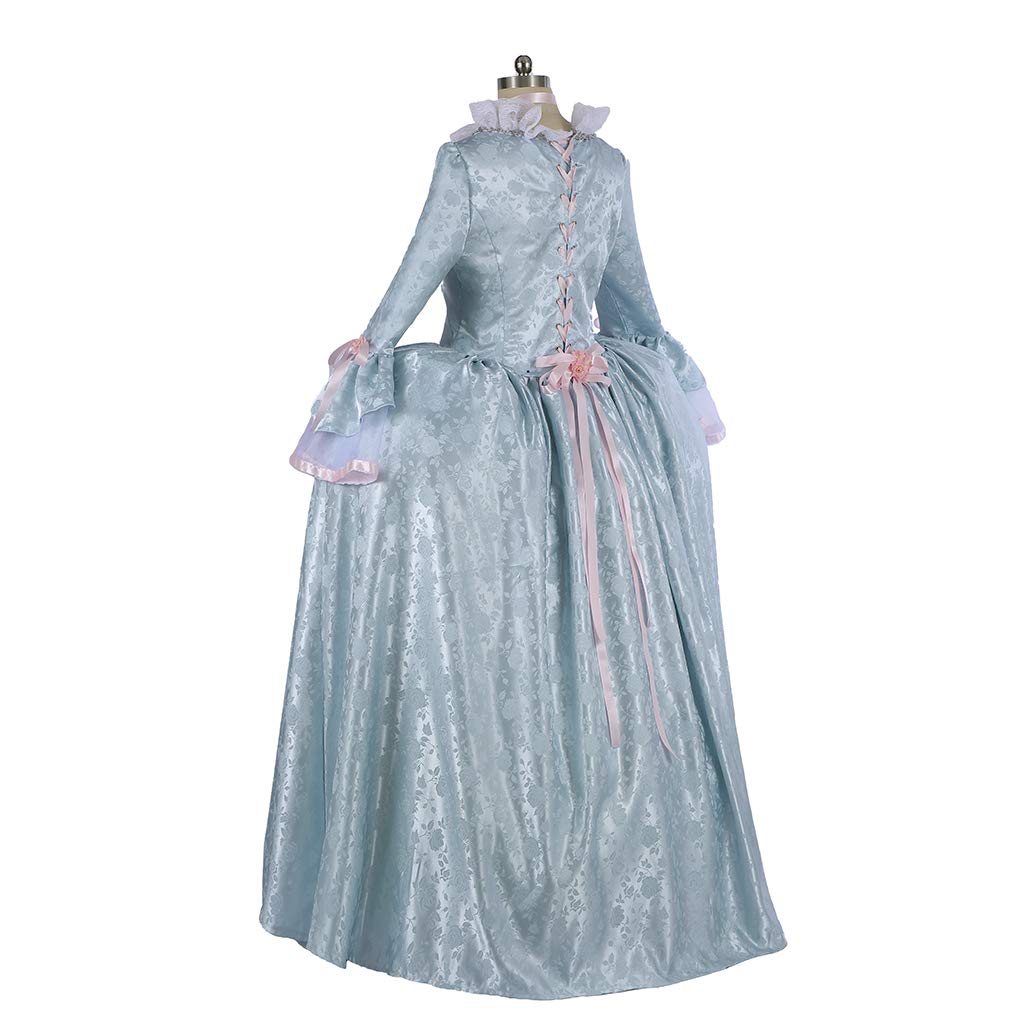Marie Antoinette Cosplay Dress for Women - Blue Rococo Colonial Ball Gown Costume | Vintage Medieval Dress for Halloween, Cosplay Events & Themed Parties