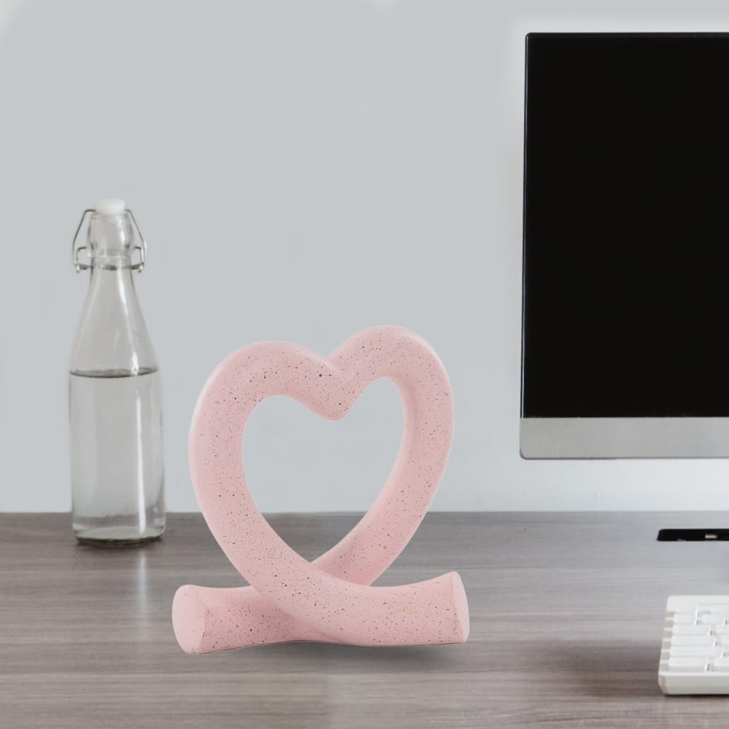 Heart Sculpture Home Decor - Modern Love Line Statue for Living Room, Coffee Table, Bedroom & Shelf - Unique Romantic Gift for Valentine's Day, Anniversary & Couples - Perfect for Home Decor, Wedding Decorations & Romantic Surprises