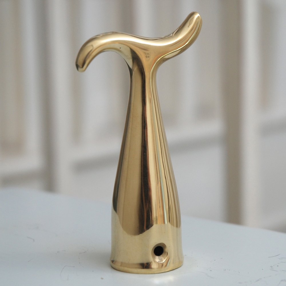 Polished Brass Wall Hook - Heavy Duty Coat Hanger for Jackets, Hats & Bags - Perfect for Entryway, Mudroom & Closet Organization