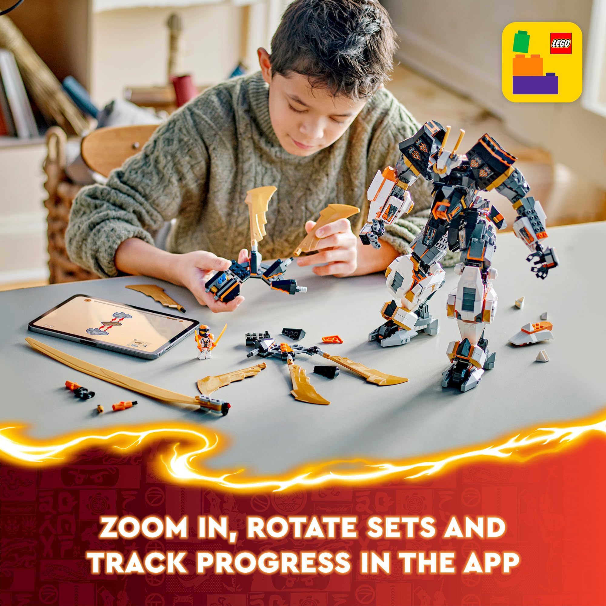 LEGO NINJAGO Cole’s Titan Dragon Mech Building Set with Ninja Minifigure – Dragon Wing Action Toy for Kids Ages 12+ (71821) | Birthday Gift for Boys & Girls | Creative Play & Ninja Adventure Scenes