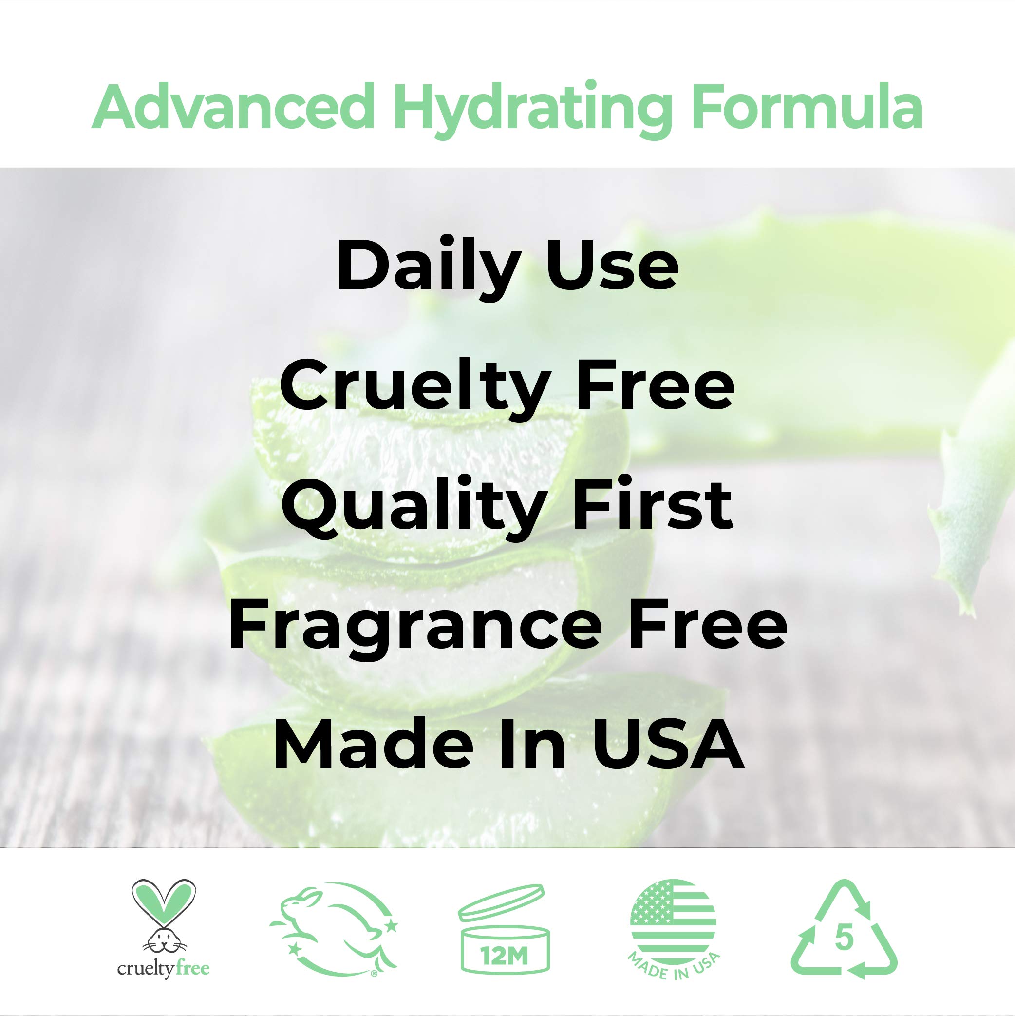 Hydrating Face Wash for Sensitive Skin - Gentle Cleanser for Men & Women - Oily/Dry Skin Care - Home & Travel Use