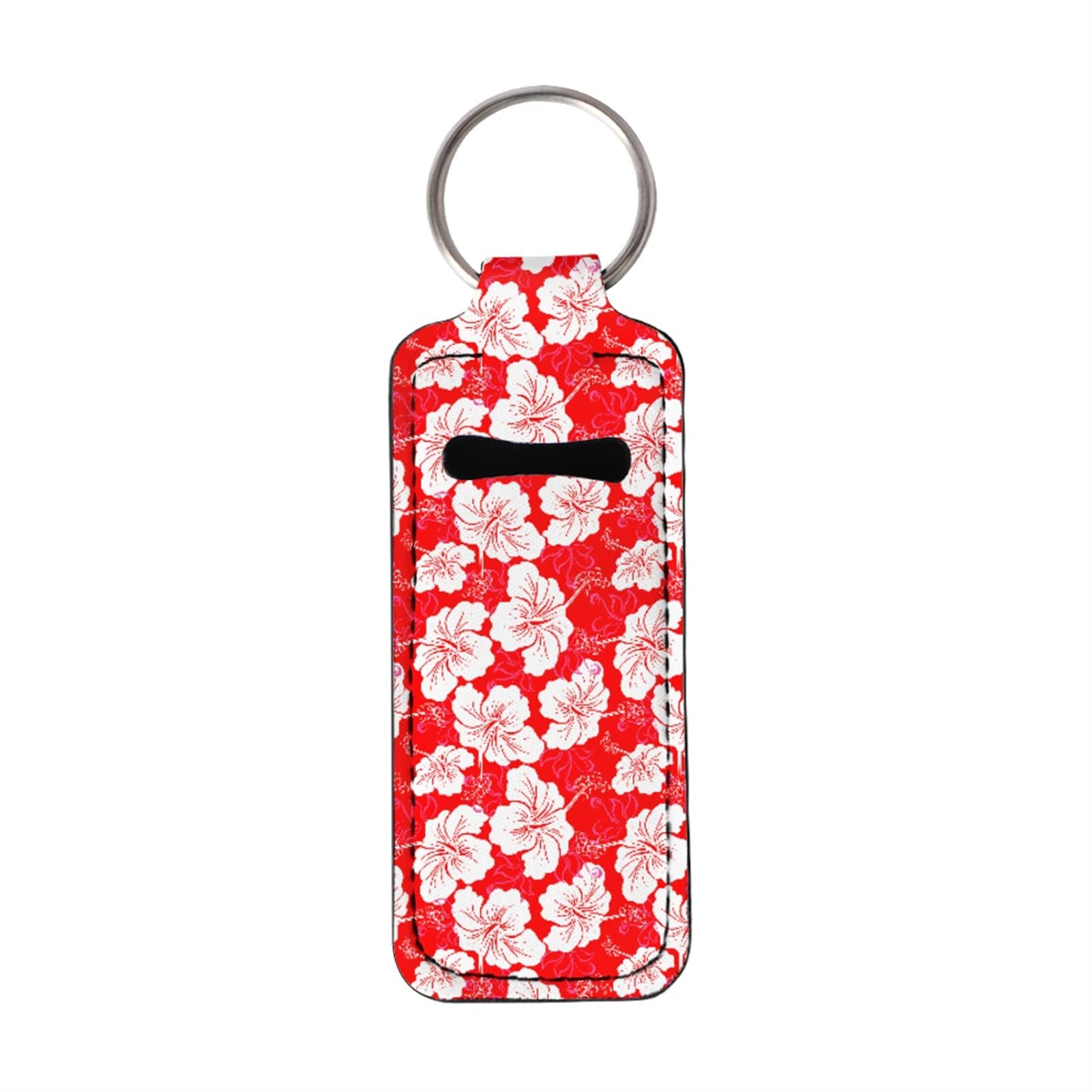 Stylish Print Chapstick Keychain Holder - Lipstick & Lip Balm Holder for Women - Perfect for Keys, Bags & Everyday Carry (Coldinair)