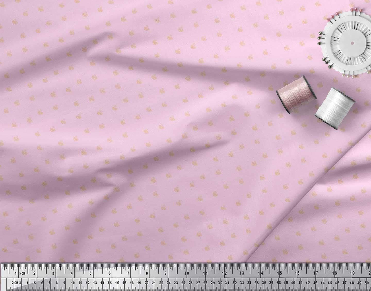 Soimoi Pink Cotton Voile Fabric by The Yard - 56