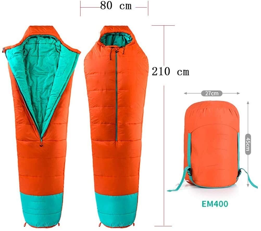 Waterproof Cold Weather Sleeping Bag for Adults & Teens - Lightweight Mummy Sleeping Bag with Thickened Warmth for Winter Camping & Hiking | Portable Outdoor Sleeping Pad for Backpacking & Travel