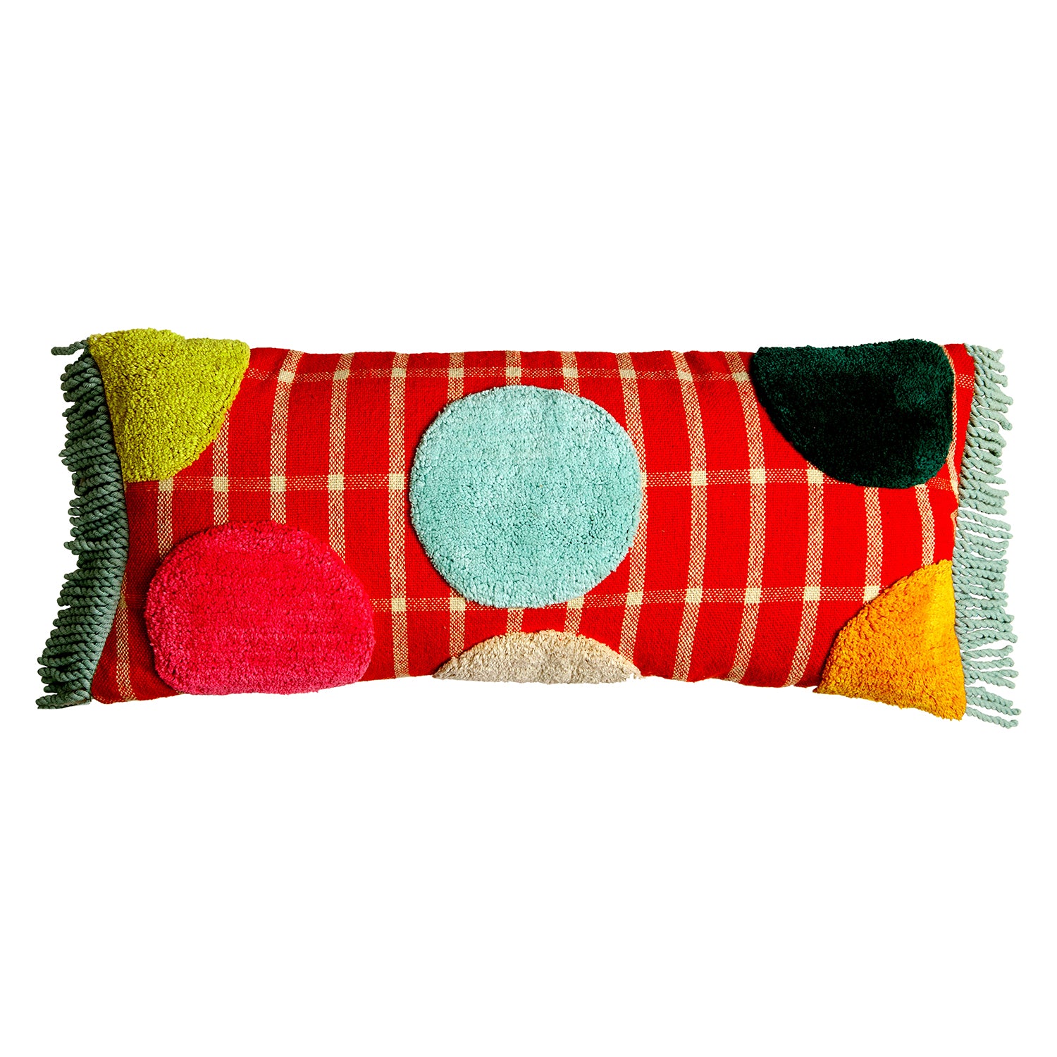 Remi Tufted Cushion - Soft Scarlet Red Decorative Pillow for Sofa, Bed & Home Decor | Living Room, Bedroom & Office Accent
