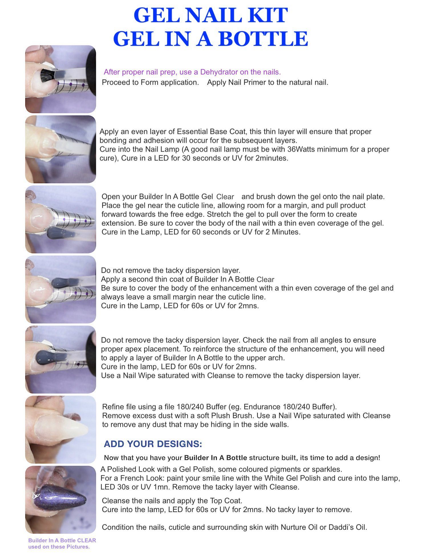 Professional Gel Nail Kit with Polish in Bottle - DIY Salon Quality Manicure Set for Home & Party Use
