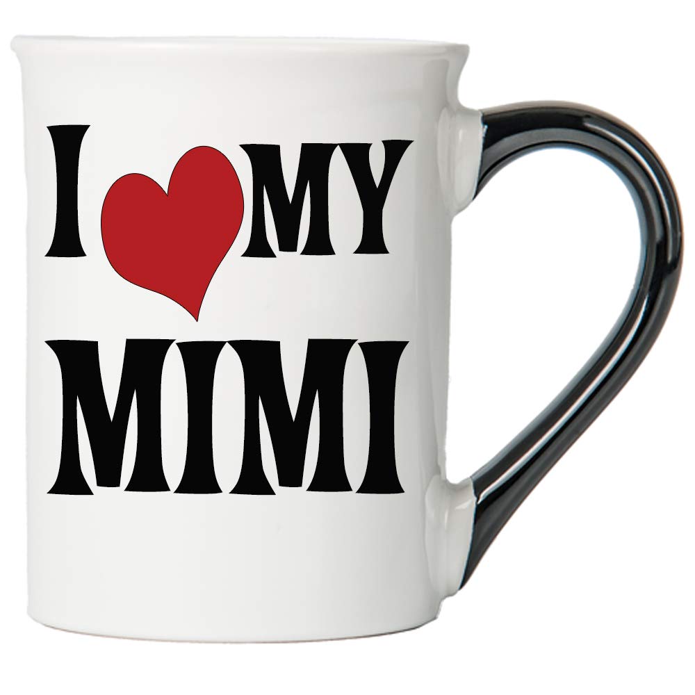I Love My Mimi Ceramic Coffee Mug - 16 oz Black & White Grandma Gift Boxed Tea Cup for Nana, Perfect Baby Shower Gift for Grandparents | Ideal for Morning Coffee, Afternoon Tea & Heartwarming Gifts