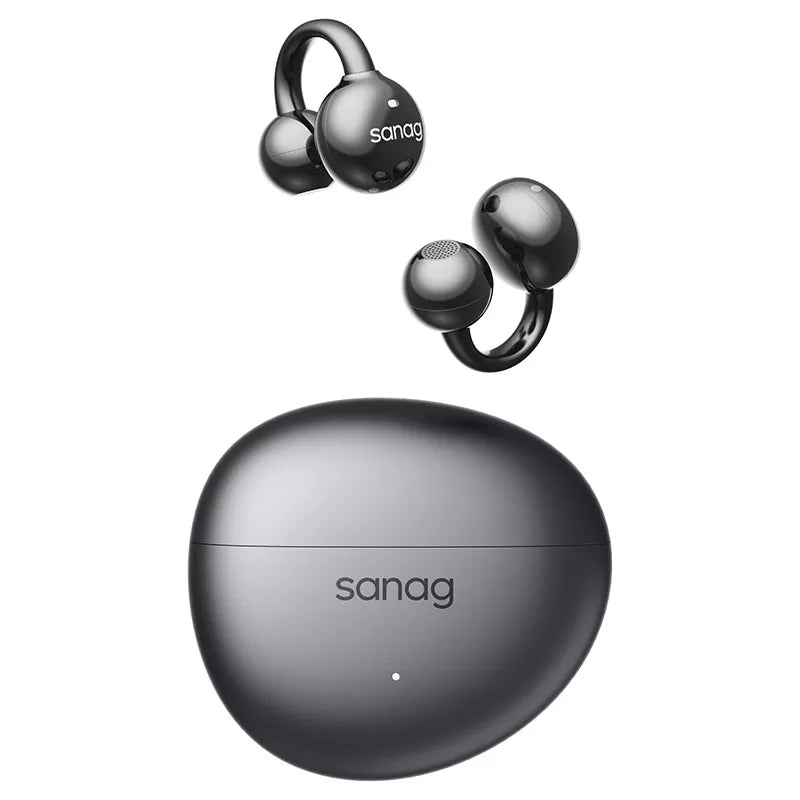 Sanag S7S Ear Clip Wireless Bluetooth Headphones - Open Ear Air Conduction Sport Headset for Running, Cycling, Gym & Outdoor Activities
