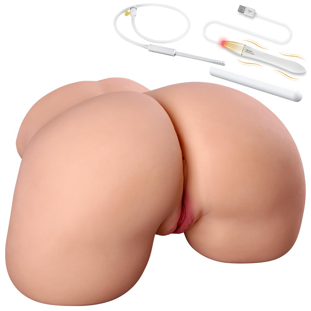 Realistic 33.1LB Male Masturbator Sex Doll with Soft Skin Texture - Big Ass & Vagina Adult Toy for Deep Penetration | Torso Sex Doll with Heating Rod, Drying Stick & Washer Hose | Perfect for Solo Play & Discreet Storage