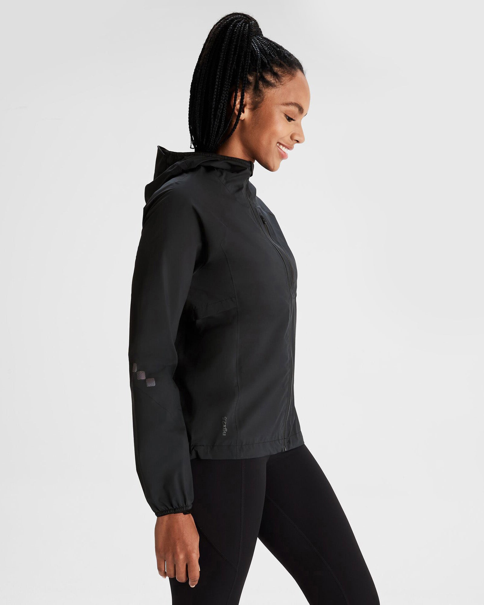 Women's Seeker 2.5L Waterproof Rain Jacket - Lightweight Windproof Outdoor Shell Coat for Hiking & Travel (Black Stingray) | Perfect for Camping, Running & Everyday Wear